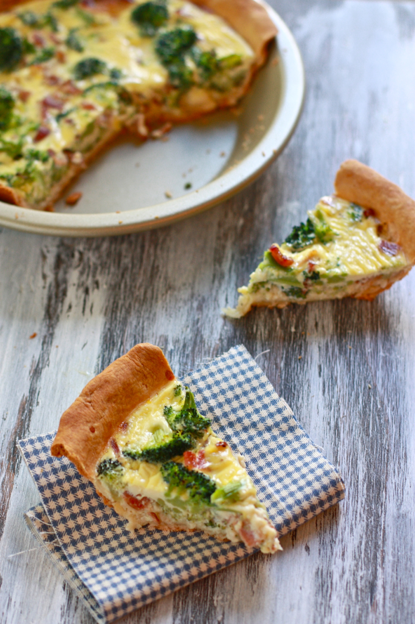 Broccoli and Cheese Quiche - Eat, Live, Run