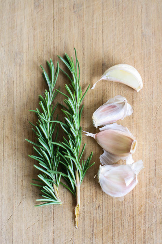 cloves garlic, rosemary sprigs
