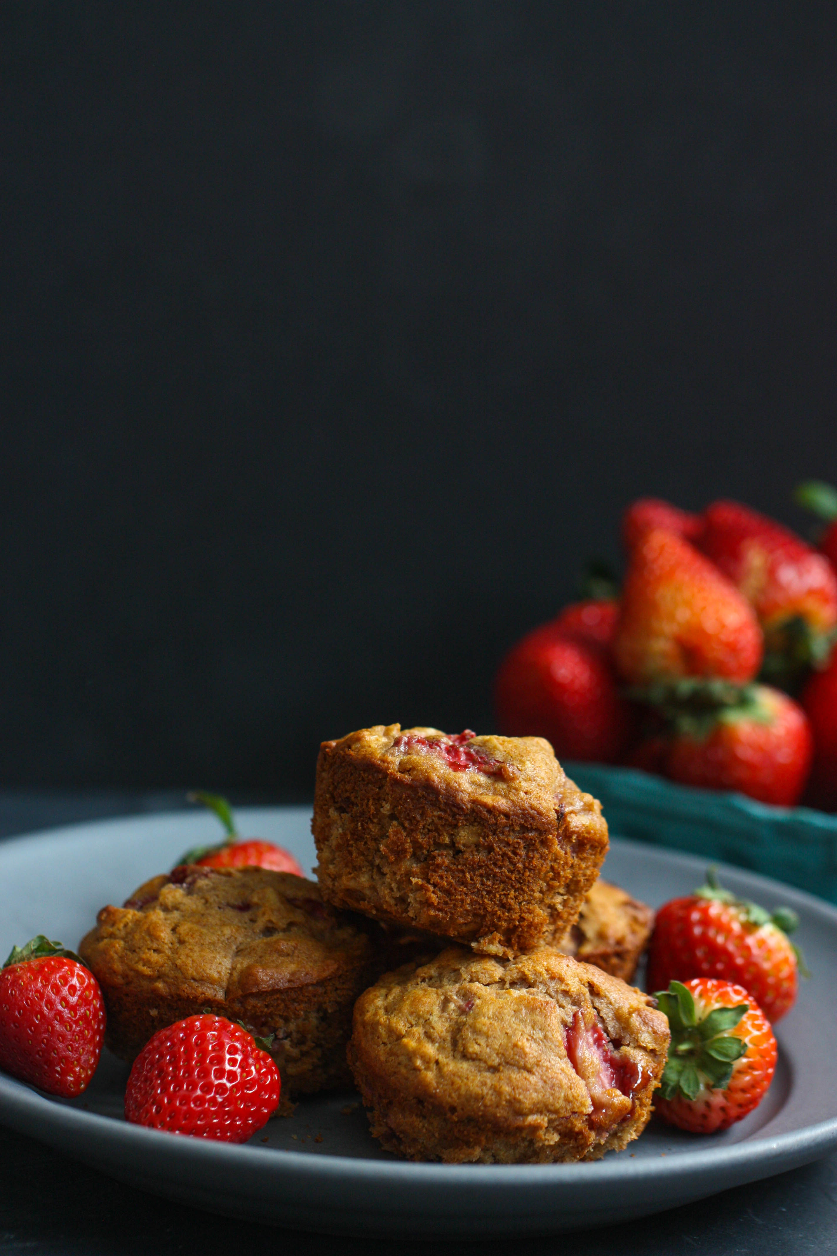 Honey Roasted Strawberry Muffins Recipe